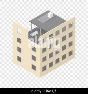 Nuova casa isometrica in costruzione Illustrazione Vettoriale