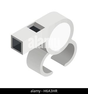 Soffiatura isometrica fischietto icone 3D Illustrazione Vettoriale