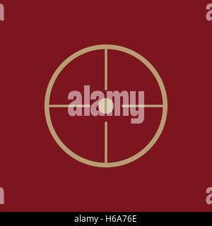 L'icona del mirino. Simbolo di ricerca. Appartamento Illustrazione Vettoriale