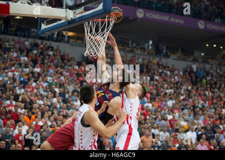 A Belgrado, in Serbia. 26 ottobre, 2016. Eurolega di Basket 2016/2017 Crvena Zvezda - Barcellona a Belgrado arena, i giocatori in azione. Foto Nikola Krstic Credito: Nikola Krstic/Alamy Live News Foto Stock