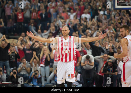 A Belgrado, in Serbia. 26 ottobre, 2016. Eurolega di Basket 2016/2017 Crvena Zvezda - Barcellona a Belgrado arena, Simonovic Marko. Foto Nikola Krstic Credito: Nikola Krstic/Alamy Live News Foto Stock