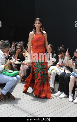 Sao Paulo, Brasile. 26 ottobre, 2016. Sfilata di acqua di cocco marca durante São Paulo Fashion Week svoltasi a N42 Artefatto in São Paulo, SP. Credito: Foto Arena LTDA/Alamy Live News Foto Stock