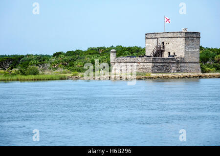 Saint Augustine Florida, Fort Matanzas National Monument, parco, Matanzas Inlet River, spagnolo, FL160804005 Foto Stock