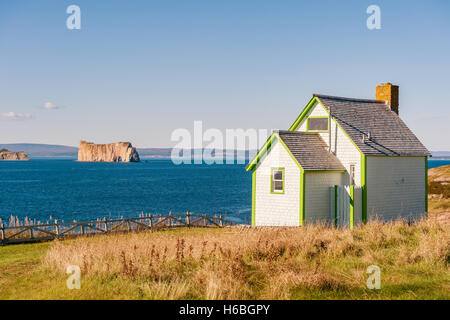 Percé rock da Bonaventura isola in Gaspésie, Canada, 2016 Foto Stock