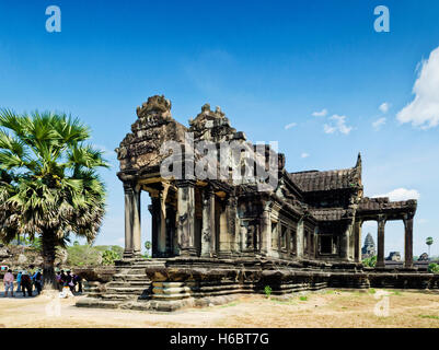 Templi di Ankgor famoso vecchio buddista landmark rovine di templi dettaglio vicino a Siem Reap Cambogia Foto Stock