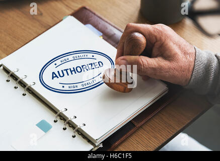 Indennità autorizzati permettono autorizzazioni approvare Concept Foto Stock