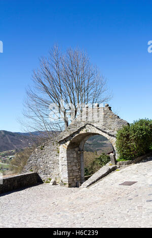 Il grande cancello della Città Vecchia di Buzet in Istria, Croazia Foto Stock