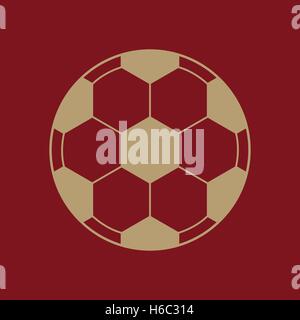 Il football icona. Simbolo di calcio. Appartamento Illustrazione Vettoriale