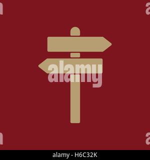 L'icona di orientamento. Simbolo del puntatore. Appartamento Illustrazione Vettoriale