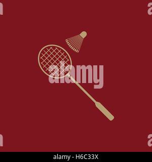 La icona di badminton. Sport simbolo. Appartamento Illustrazione Vettoriale