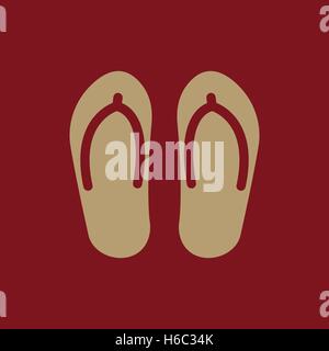 Il flip flop icona. Simbolo di vacanza. Appartamento Illustrazione Vettoriale