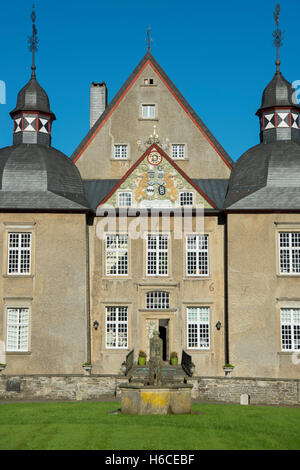 Deutschland, NRW, Lüdenscheid, Wasserschloss Neuenhof Elspetal im Foto Stock