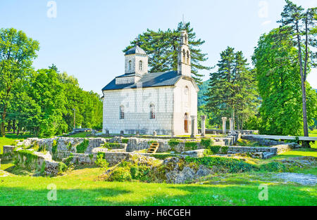 La Chiesa di Corte, noto anche come Chiesa Vlaska è l'edificio oldes in Cetinje, Montenegro. Foto Stock