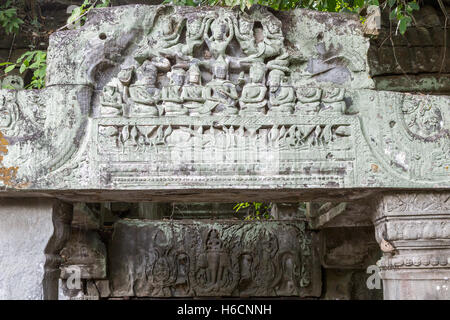 Rovine dei templi, Boeng Mealea, aka Boeng Mealea, Siem Reap, Cambogia Foto Stock