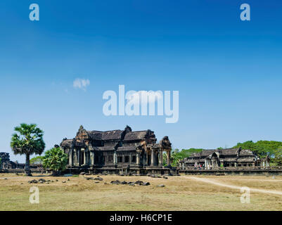 Templi di Ankgor famoso vecchio buddista landmark rovine di templi dettaglio vicino a Siem Reap Cambogia Foto Stock