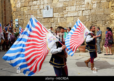 La Mdina festival medievale e turisti, Malta Foto Stock