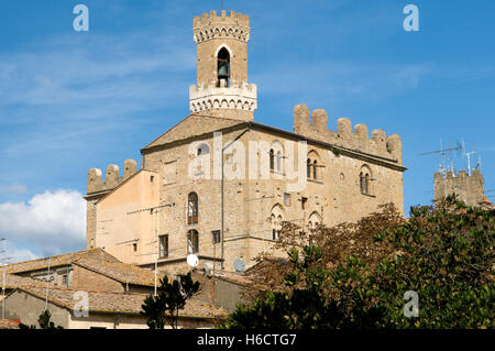 Palazzo Comunale, il Palazzo dei Priori, Volterra, Toscana, Italia, Europa Foto Stock