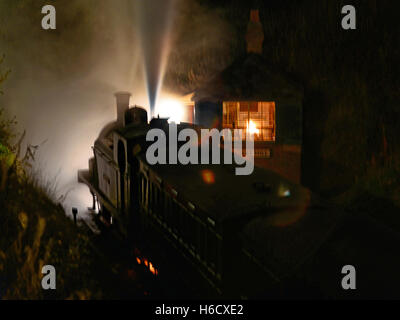 Treno notturno per Marley Hill Foto Stock