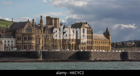 Aberystwyth vecchio collegio. Fondata nel 1872 e fu l'originale università di Aberystwyth. Foto Stock