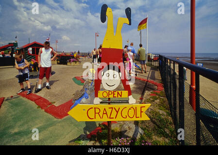 Crazy golf. Mablethorpe. Lincolnshire. In Inghilterra. Regno Unito Foto Stock