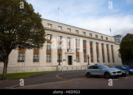 Cathays park 1 cp1 vecchio edificio corona governo welsh office Galles Cardiff Regno Unito Foto Stock