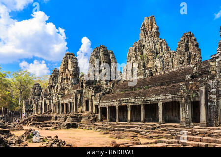 Angkor, Cambogia. Tempio Bayon. Foto Stock