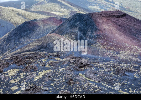 Il monte Etna e Catania, della Sicilia, Italia Foto Stock