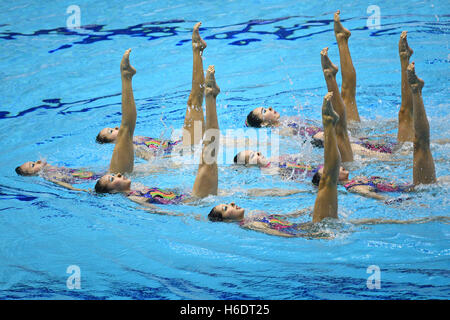 Tatsumi International Piscina, Tokyo, Giappone. 17 Nov, 2016. China Team group (CHN), 17 novembre 2016 - Nuoto sincronizzato : il decimo Asian Nuoto Campionati 2016. Nuoto sincronizzato donne squadra tecnica finale di routine a Tatsumi International Piscina, Tokyo, Giappone. © AFLO SPORT/Alamy Live News Foto Stock