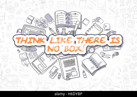 Pensare come non vi è alcun Box - Concetto di affari. Foto Stock