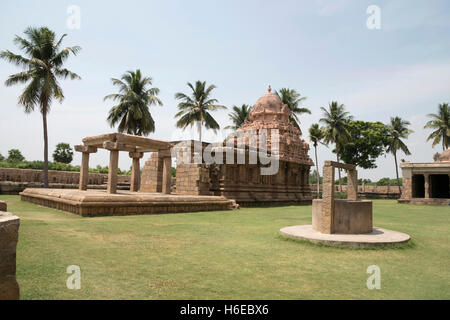 Tenkailasa santuario e il tempio di Brihadisvara, gangaikondacholapuram, Tamil Nadu, India. Foto Stock