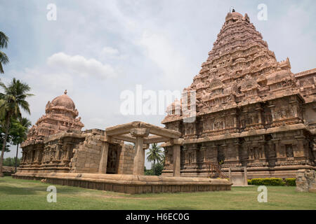 Tenkailasa santuario e il tempio di Brihadisvara, Gangaikondacholapuram, Tamil Nadu, India. Foto Stock