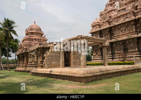 Tenkailasa santuario e il tempio di Brihadisvara, Gangaikondacholapuram, Tamil Nadu, India. Foto Stock