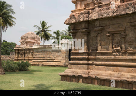 Ganesha santuario, il tempio di Brihadisvara complessa, Gangaikondacholapuram, Tamil Nadu, India. Foto Stock