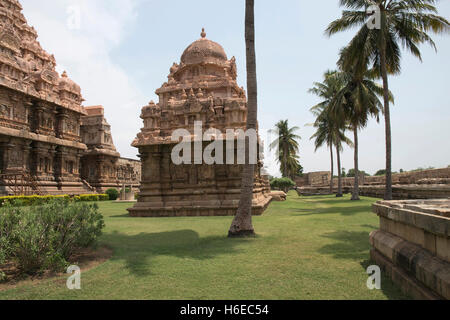 Tenkailasa santuario e il tempio di Brihadisvara, gangaikondacholapuram, Tamil Nadu, India. vista da ovest. Foto Stock