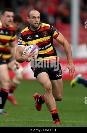 Gloucester's Charlie Sharples durante la European Challenge Cup, piscina uno corrisponde al Kingsholm Stadium, Gloucester. Foto Stock