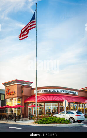 Chick-fil-A, home originale del sandwich di pollo, è America's top-rated fast-food. Foto Stock