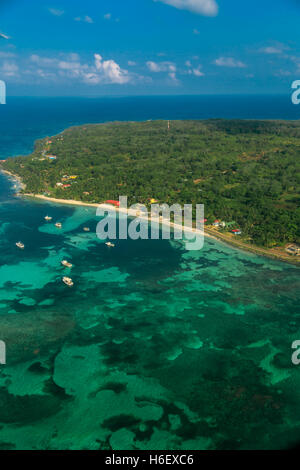 Vista aerea di Corn Island in Nicaragua dei Caraibi Foto Stock