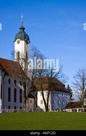 Cattedrale wieskriche in Baviera Germania Foto Stock