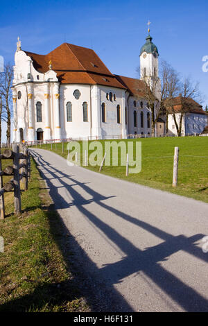 Cattedrale wieskriche in Baviera Germania Foto Stock