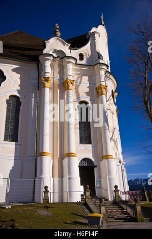 Cattedrale wieskriche in Baviera Germania Foto Stock