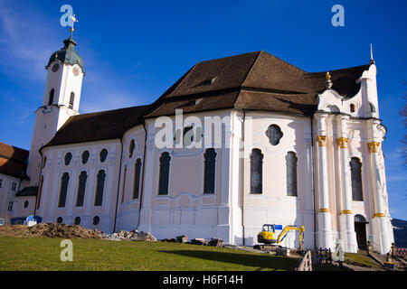 Cattedrale wieskriche in Baviera Germania Foto Stock