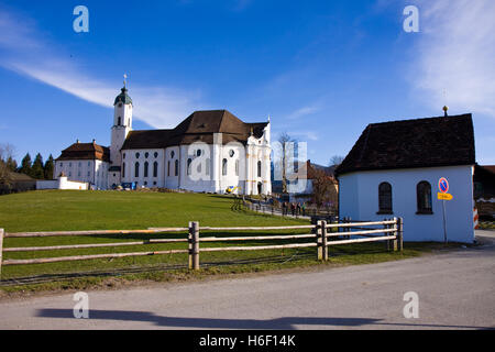 Cattedrale wieskriche in Baviera Germania Foto Stock