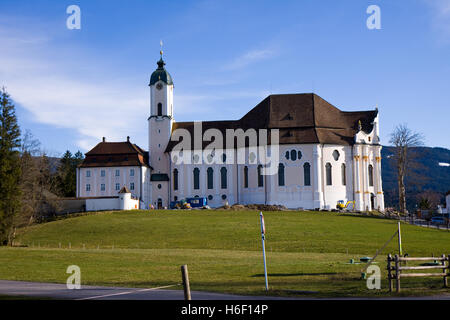 Cattedrale wieskriche in Baviera Germania Foto Stock