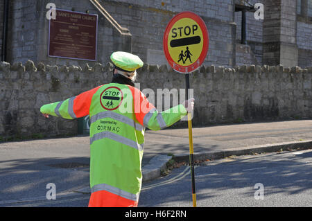 Un lecca-lecca lady in Falmouth, Regno Unito Foto Stock