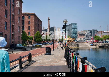 Albert Dock area, City Centre, Liverpool, Merseyside England, Regno Unito Foto Stock