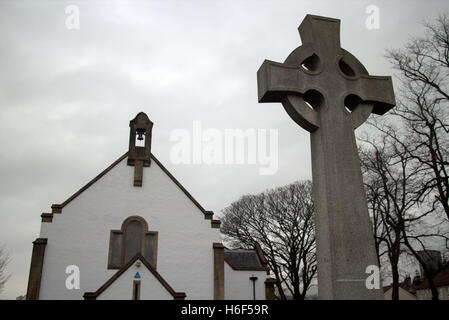 Il giorno dell'Armistizio piccola vecchia chiesa memoriale old St Andrews Chiesa di Scozia Drumchapel Foto Stock