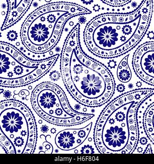 Seamless Paisley sfondo. Elegante disegnato a mano disegno vettoriale Illustrazione Vettoriale