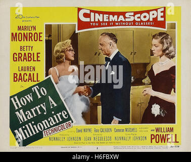 Come sposare un milionario - Movie Poster - Foto Stock