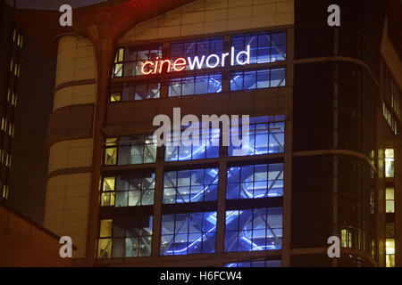 Cineworld Glasgow a 203 piedi (62 metri), il palazzo è attualmente il più alto il cinema in tutto il mondo Foto Stock