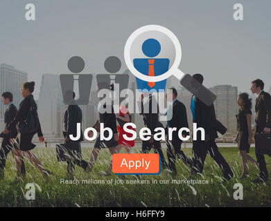 Ricerca di lavoro carriera di applicazione Concetto di lavoro Foto Stock